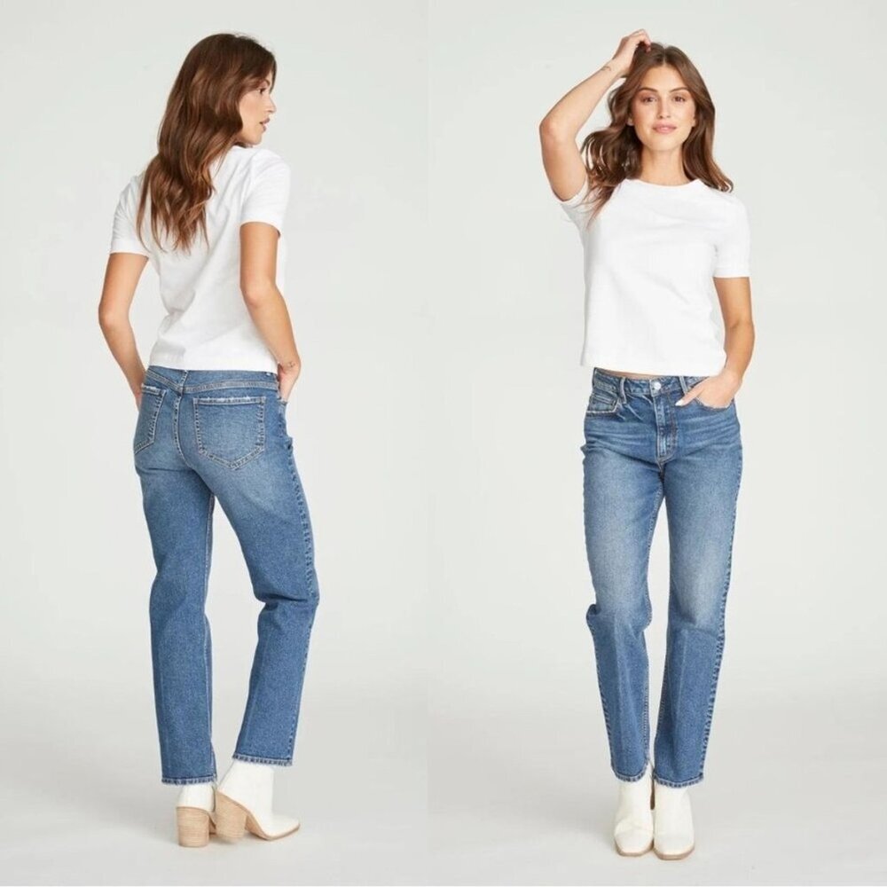Driftwood Women’s Stella High Rise Straight Leg Jeans in Medium Wash Size 29